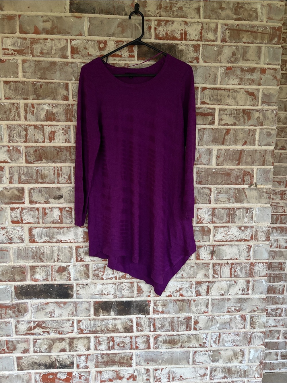 Apt. 9 Deep Purple Crew Neck ‎ Angled Sweater
